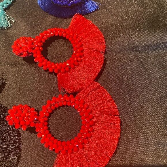 14 Pairs of fun pierced earrings- multicolor. Sold as a bundle. - Picture 14 of 14